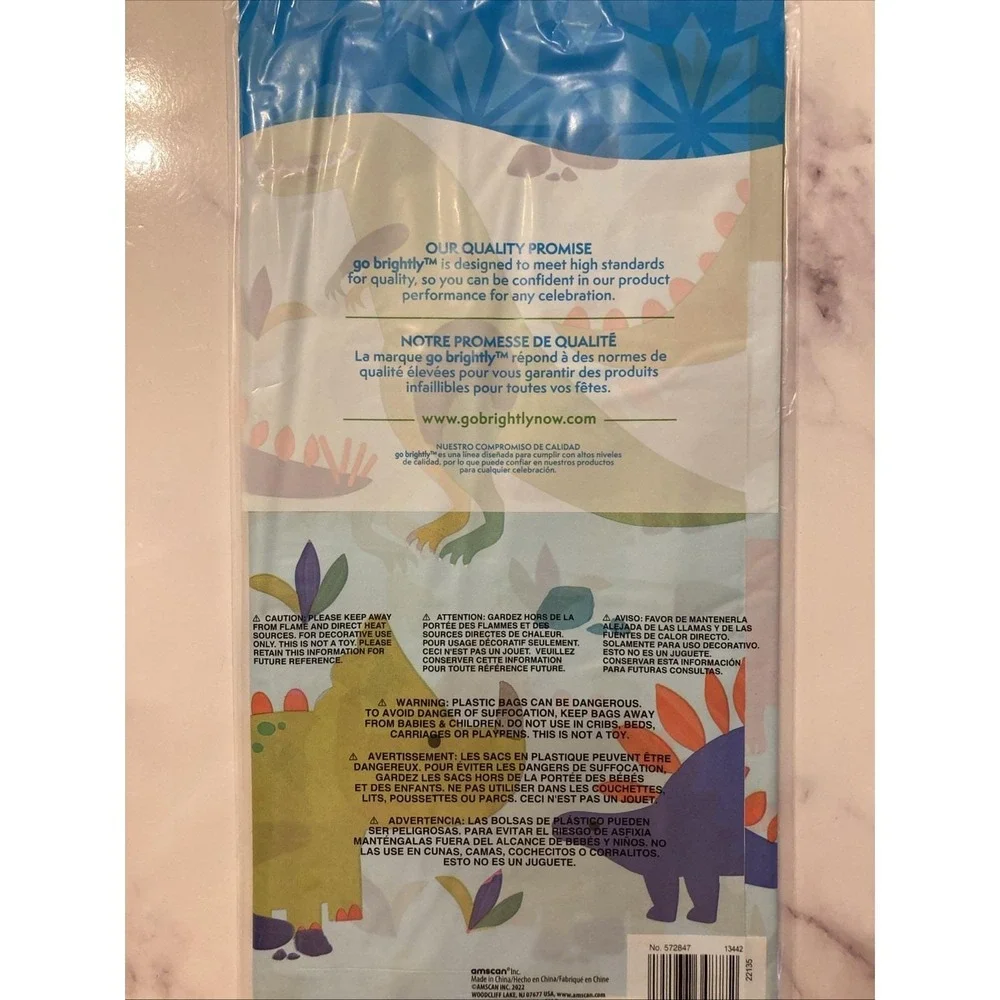 Dinosaur Rectangular Table Cover Plastic Kids Party